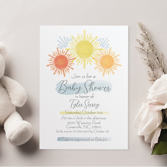 Here Comes the Son | Sunshine Baby Shower Invite (Creator Uploaded)