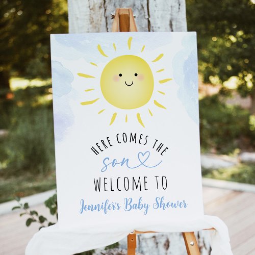 Here Comes The Son Sunshine Baby Shower Welcome Foam Board