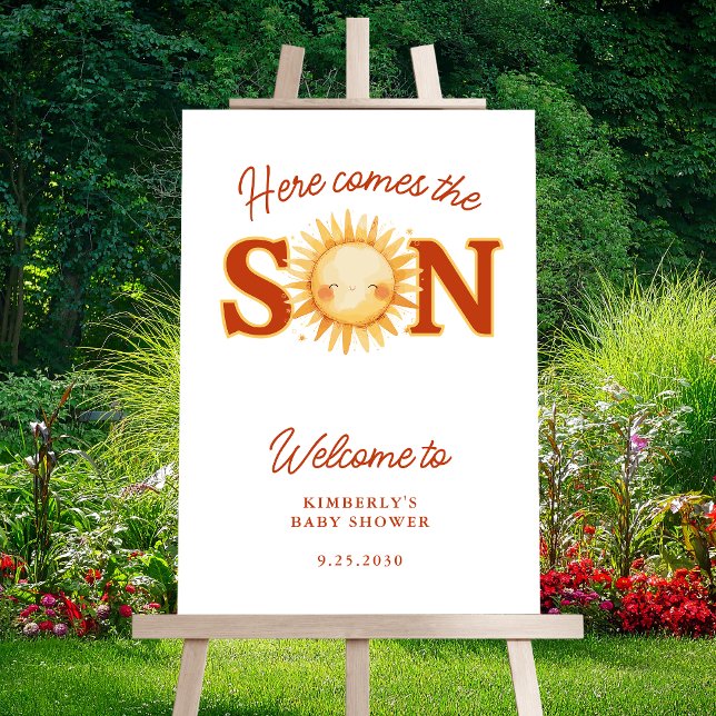 Here Comes The Son Sunshine Baby Shower Welcome Foam Board (Creator Uploaded)