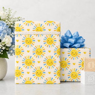 Here Comes the Son Sunshine Baby Shower Wrapping Paper
