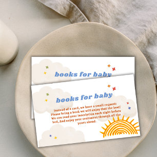 Here Comes The Son Sunshine Books For Baby Shower Enclosure Card