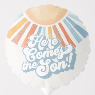 Here Comes the Son Sunshine Boy Baby Shower Favor Balloon