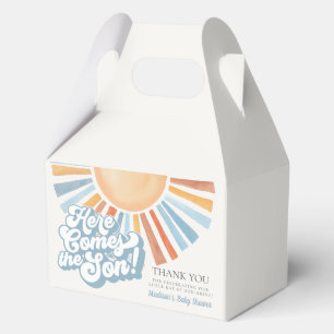 Here Comes the Son Sunshine Boy Baby Shower Favor Boxes