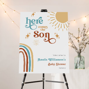 Here Comes the Son Sunshine Boy Baby Shower  Foam Board