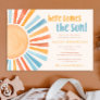 Here comes the son sunshine boy baby shower invitation