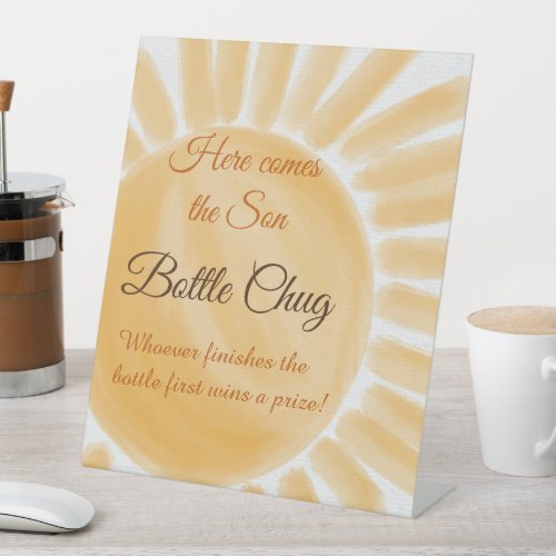 Here Comes the Son Sunshine Ray Baby Shower Game Pedestal Sign
