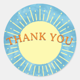 Here Comes The Son Watercolor Baby Shower Custom Classic Round Sticker