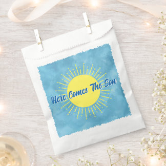 Here Comes The Son Watercolor Baby Shower Custom Favor Bag