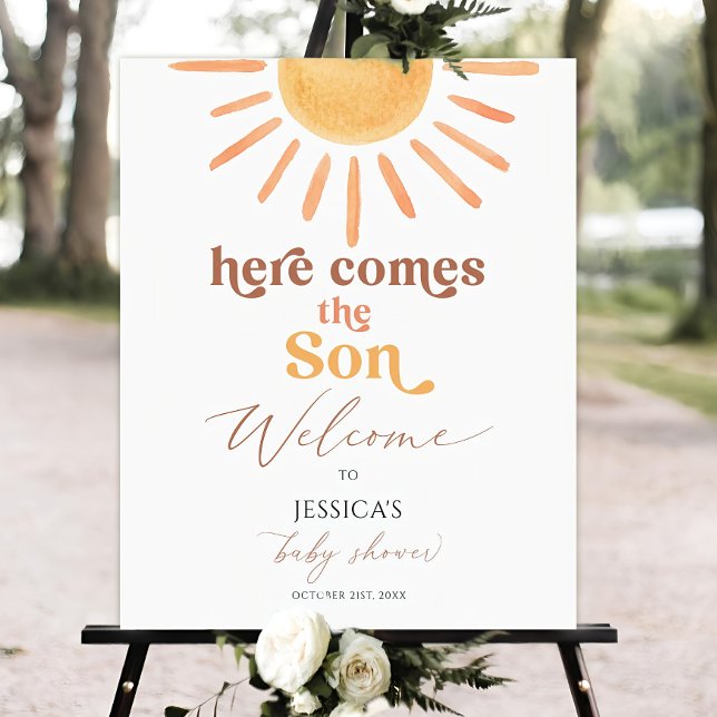 Here Comes the Son Welcome Sign Template, Sun Baby (Creator Uploaded)