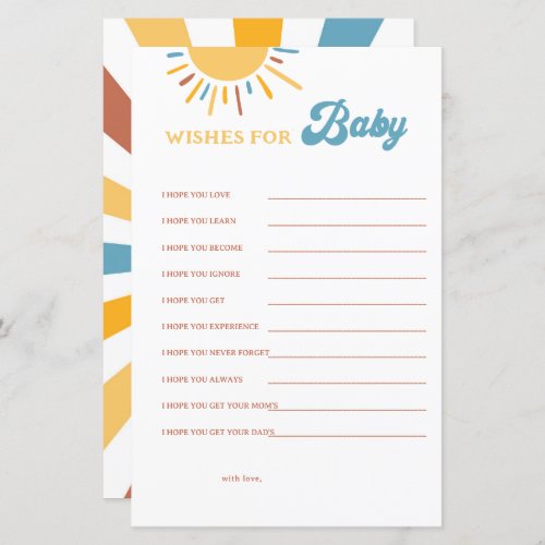 Here Comes The Son Wishes For Baby Cards