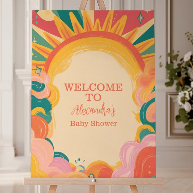 Here Comes the Son Yellow Sunshine Baby Shower Foam Board (Creator Uploaded)