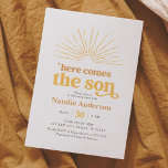 Here Comes the Son Yellow Sunshine Baby Shower Invitation<br><div class="desc">Invite friends and family to share in the joy of your little one's arrival with this 'sunshine' themed baby shower invitation.</div>