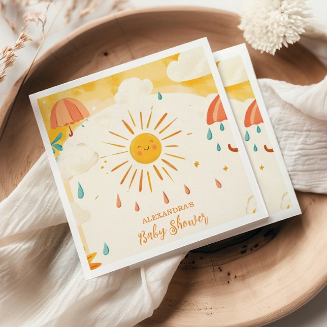 Here Comes the Son Yellow Sunshine Napkins (Creator Uploaded)