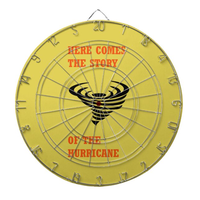 Here comes the story of the hurricane dartboard with darts (Front)