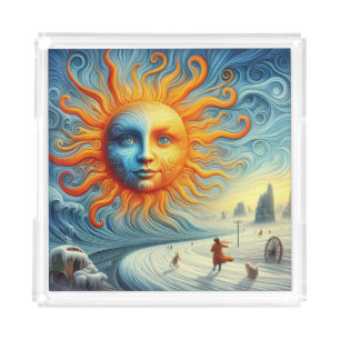 Here Comes The Sun - AI Art Print Acrylic Tray