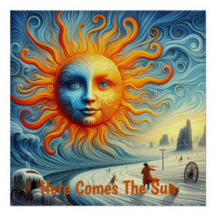 Here Comes The Sun - AI Art Print Poster