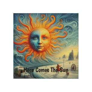 Here Comes The Sun - AI Art Print Wood Wall Art