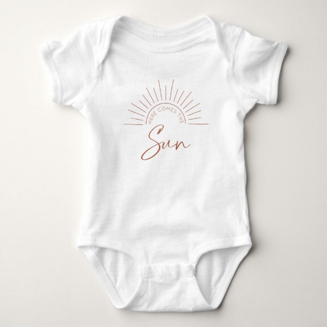 Here Comes The Sun Baby Bodysuit (Front)
