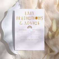 Here Comes The Sun Baby Predictions & Advice Invitation