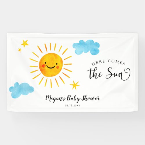 Here Comes The Sun Baby Shower Banner