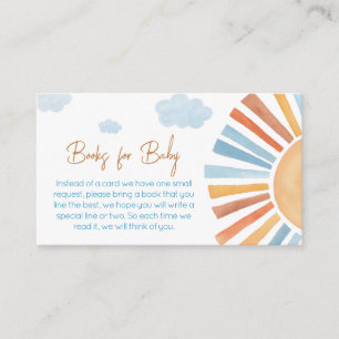 Here Comes The Sun Baby Shower Books for Baby Enclosure Card