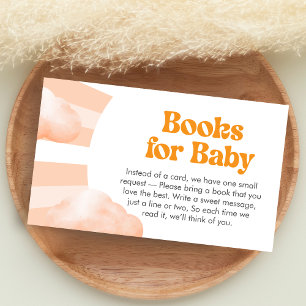 Here Comes the Sun Baby Shower Books for Baby Enclosure Card