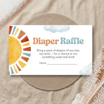 Here Comes the Sun Baby Shower Diaper Raffle