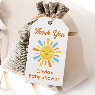 Here Comes the Sun Baby Shower Favor Gift Tags