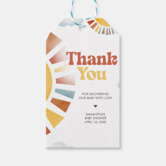 Here Comes the Sun Baby Shower Favor Tags