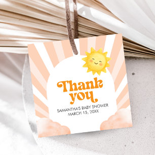 Here Comes the Sun Baby Shower Favor Tags