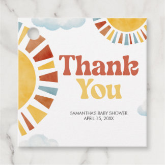Here Comes the Sun Baby Shower Favor Tags