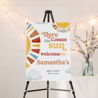 Here Comes the Sun Baby Shower Foam Board