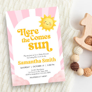 Here Comes the Sun Baby Shower Invitation