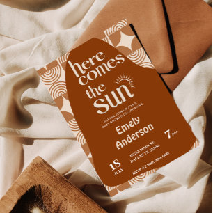 Here comes the sun baby shower Invitation