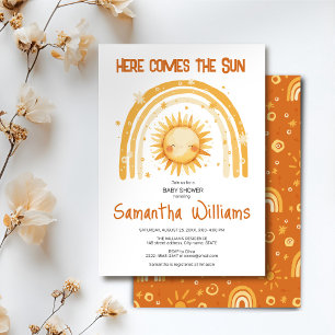 Here comes the Sun baby shower invitation