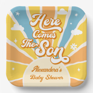 Here Comes the Sun Baby Shower Paper Plates