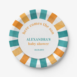 Here Comes The Sun Baby Shower Paper Plates