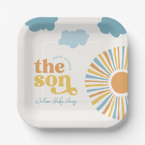 Here Comes The Sun Baby Shower Plates