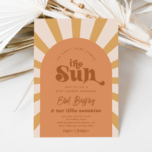 Here Comes The Sun Baby Shower Sun Baby Shower Invitation