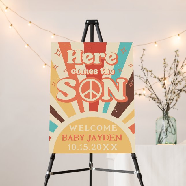 Here Comes The Sun Baby Shower Welcome Sign (In Situ (Stand))