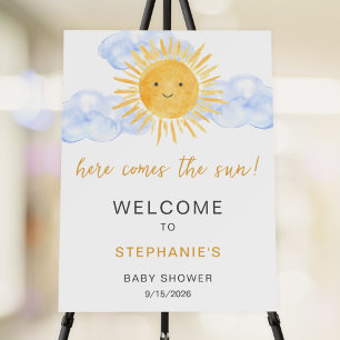 Here Comes The Sun Baby Shower Welcome Sign