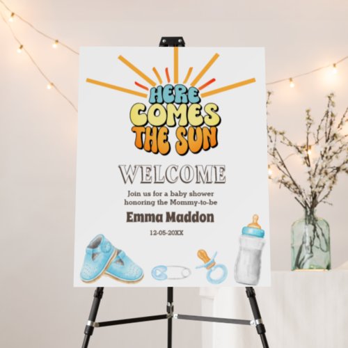 Here comes the sun Baby Shower Welcome Sign