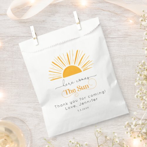 Here comes the sun birthday party favors favor bag