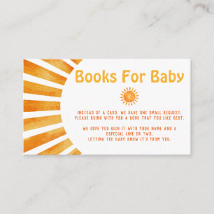 Here Comes The Sun Boho Baby Shower Book Request Enclosure Card