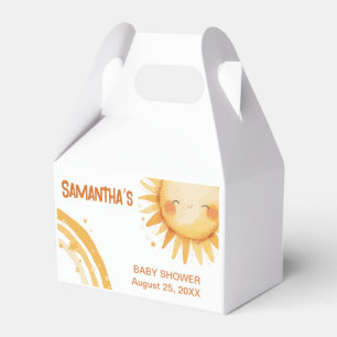 Here comes the Sun boho baby shower Enclosure Card Favor Boxes