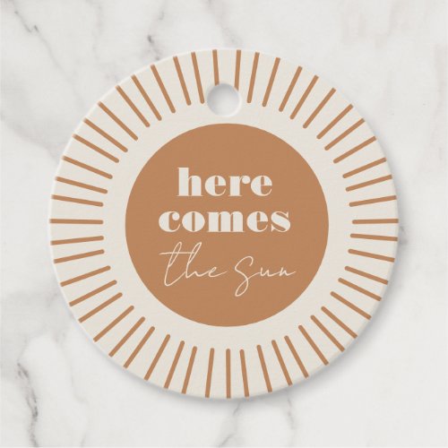 Here Comes the Sun Boho Baby Shower  Favor Tags