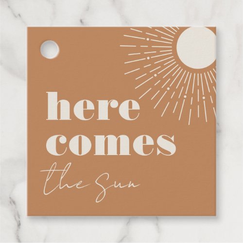 Here Comes the Sun Boho Baby Shower   Favor Tags