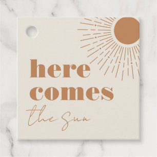Here Comes the Sun Boho Baby Shower Favor Tags