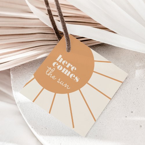Here Comes The Sun Boho Baby Shower Favor Tags
