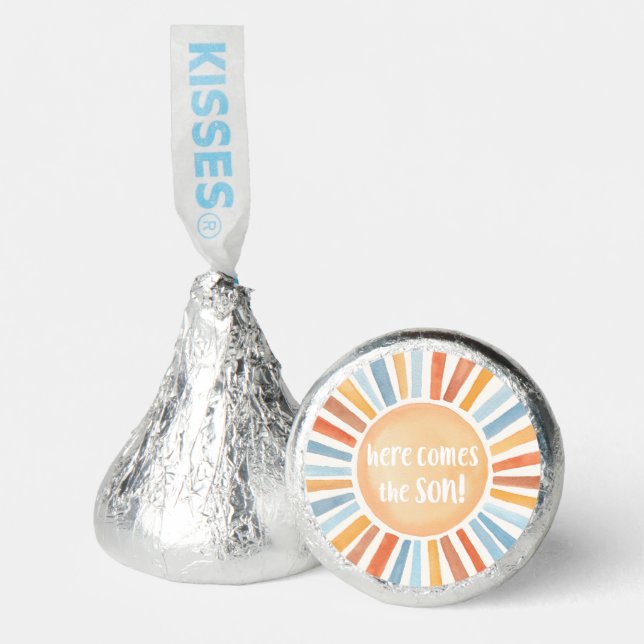 Here comes the sun boho boy baby shower hershey®'s kisses® (Front)
